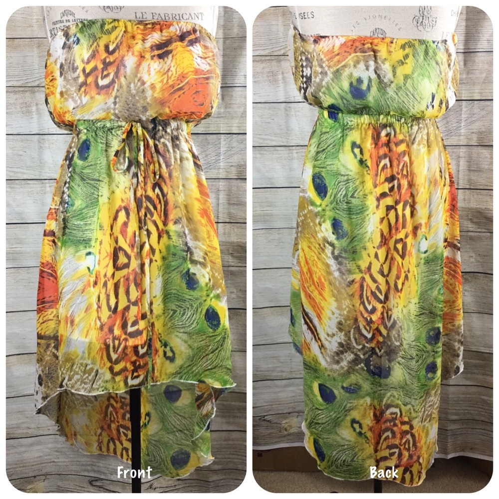 Just Love Peacock Feather Dress S: S